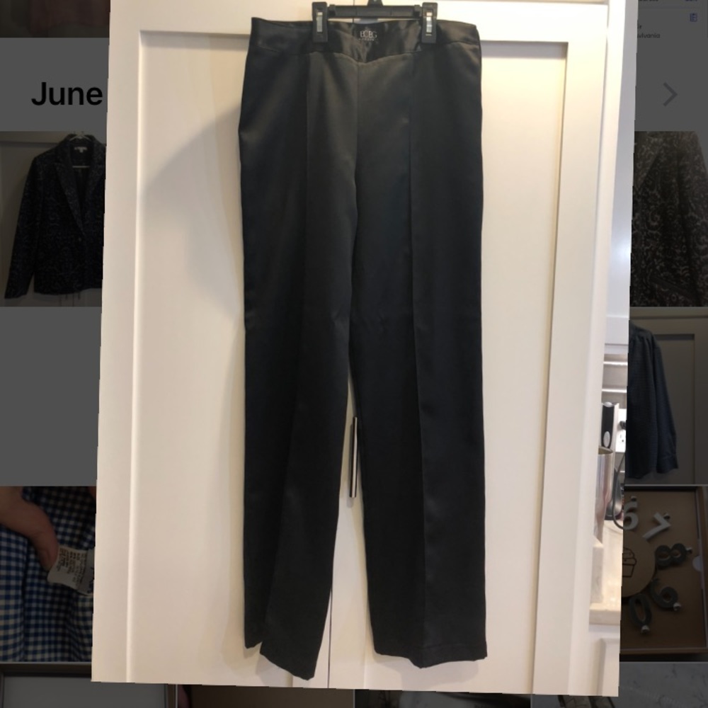 Shiny black BCBG pants